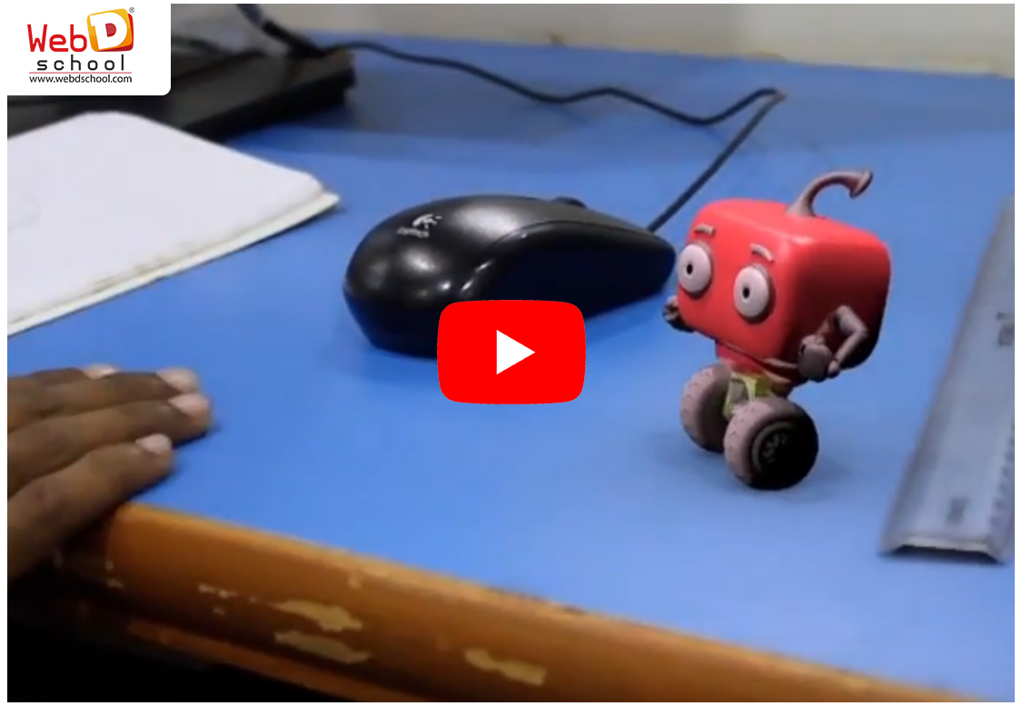 Red mini robot - 3D animation & VFX students work