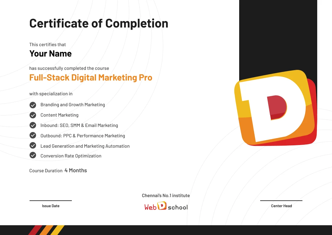 Full-Stack Digital Marketing Course in Chennai | Web D School