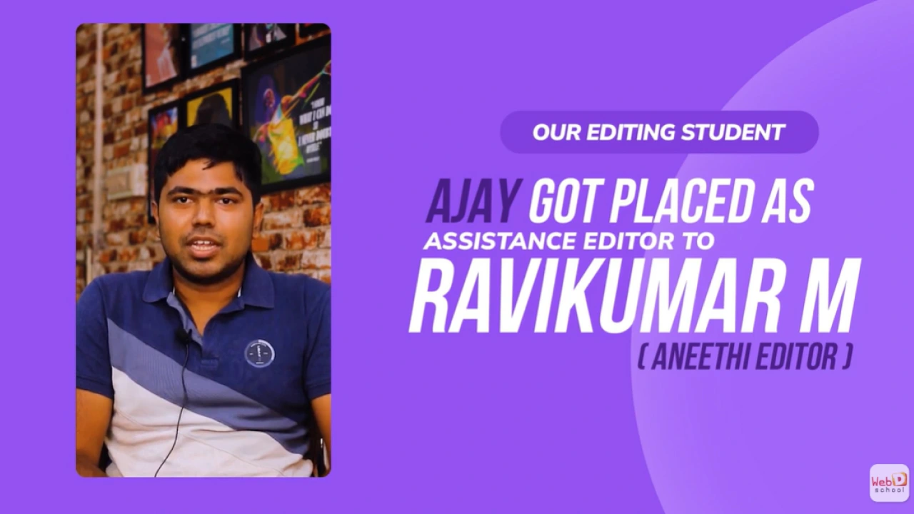 Film Editing Course in Chennai | Learn Motion + VFX | Web D School