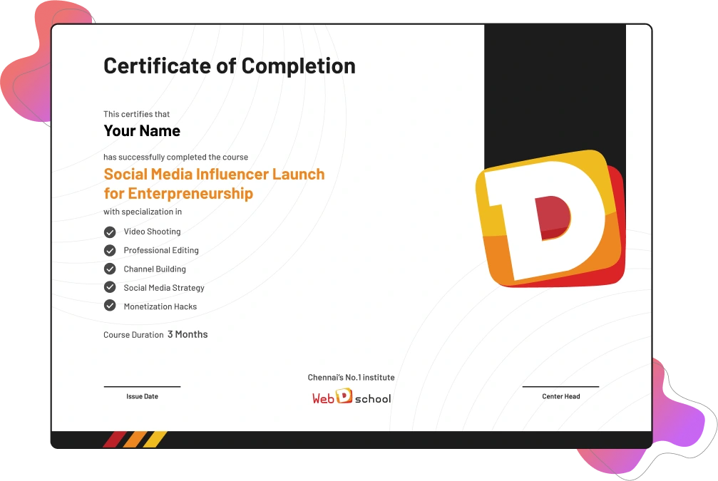 Best Social Media Influencer Marketing Course Chennai | Web D School